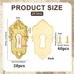20 pz. targhe in lega di zinco vintage&nbsp;FIND-PH0028-94G