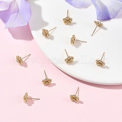 Pendientes de botón de latón con micro circonitas cúbicas de Shegrace&nbsp;XGRQ4N782-711G