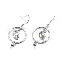 925 orecchini pendenti in argento sterling placcati in rodio anti-ossidazione&nbsp;STER-L057-059P