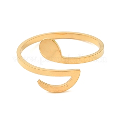 Bagues de manchette ouvertes en acier inoxydable 304 pour femmes&nbsp;LS-RJEW-N048-05G