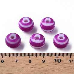Perles acryliques à rayures opaques&nbsp;MACR-S373-27A-02