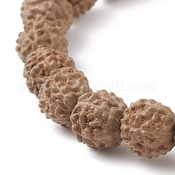 Bracelet extensible en bois de rudraksha naturel&nbsp;BJEW-TA00152
