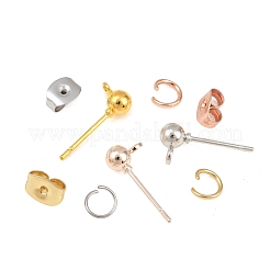 90 paio di orecchini a bottone con sfera in ferro bicolore&nbsp;FIND-UN0001-89