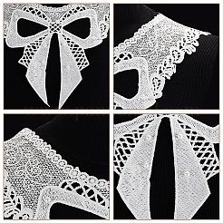 Cuello de encaje floral con lazo&nbsp;DIY-WH0656-28