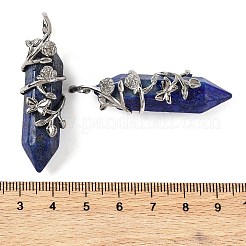 Gefärbte natürliche Lapislazuli-Anhänger mit Doppelterminal und Spitze&nbsp;G-C144-03P-08