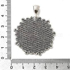 Aretes colgantes de aleación de flores de estilo tibetano cabujón&nbsp;X-TIBEP-Q055-09AS-RS