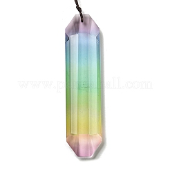 Rechteckige hängende Sonnenfänger aus Glas&nbsp;HJEW-P018-C03