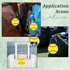 12 Stück PVC-Baseball-Gepäckanhänger&nbsp;AJEW-SP0004-23B