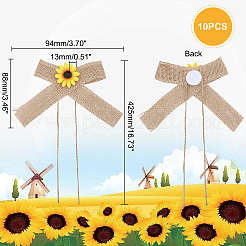 Arc de tournesol de ruban de polyester&nbsp;DIY-WH0321-08