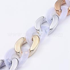 Catene per cordoli acriliche fatte a mano stile imitazione pietra preziosa&nbsp;AJEW-JB00536-01