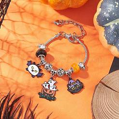 2 bracciale con ciondolo in lega smaltata di Halloween&nbsp;BJEW-JB12009