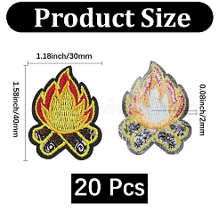 20 Stück Polyester-Kleidungsflicken.&nbsp;PATC-CY0001-40