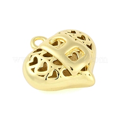 Hohle Messinganhänger zum Valentinstag&nbsp;KK-M289-03B-G