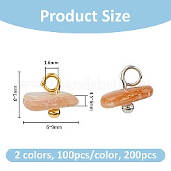 200 Stück 2 Farben natürliche Muschelchip-Anhänger&nbsp;PALLOY-FH00129