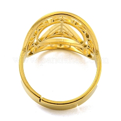 Anillo con loto 304 anillos ajustables de acero inoxidable&nbsp;RJEW-G306-04G