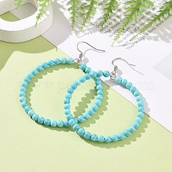 Orecchini pendenti Howlite naturale&nbsp;EJEW-K077-A02