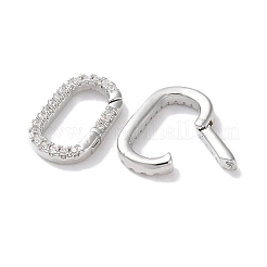 Verschlüsse aus plattiertem Messing mit Mikropavé und Zirkonia&nbsp;X-KK-Z039-06C-P