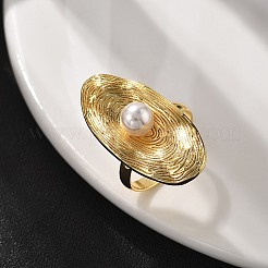 Ovale Messing-Fingerringe für Damen&nbsp;RJEW-S622-04G