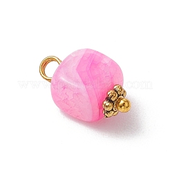 Gefärbte natürliche Achatwürfel-Charms&nbsp;PALLOY-JF03963