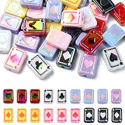35 Stück 7 Farben UV-Beschichtung Regenbogen schillernde Acrylperlen&nbsp;MACR-CJ0002-07
