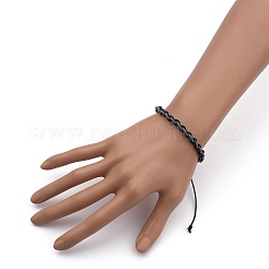 Bracelets de cordons en cuir de vachette tressés réglables unisexes&nbsp;BJEW-JB05393-02