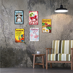 Rechteck mit Wort Vintage Metall Eisen Schild Poster&nbsp;AJEW-WH0157-215