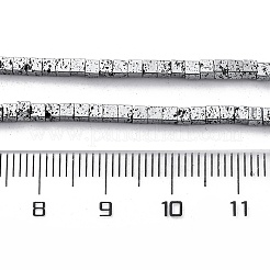 Fili di perle di roccia lavica naturale elettrodeposta&nbsp;G-A256-B01-01C
