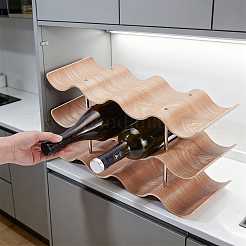 Étagère de rangement pour casier à vin en bois&nbsp;ODIS-WH0030-328B