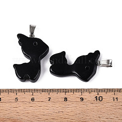 Natürlichen Obsidian Anhänger&nbsp;G-T144-11A