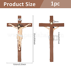 Harz Kreuz Kreuzigung Statue Figuren Ornamente&nbsp;DJEW-WH0016-51