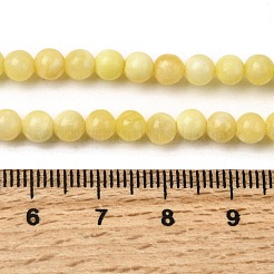 Natürliche gelbe Jadeperlenstränge&nbsp;G-A274-A01-4mm