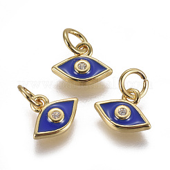 Pendentifs avec zircon cubiques à micro-pavés en laiton&nbsp;ZIRC-I026-04G