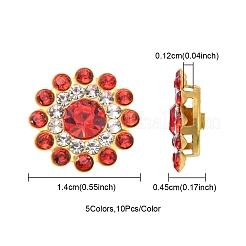 50 Stück 5 Farben Strass aufnähen&nbsp;RGLA-YW0002-03