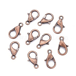 Tono rame rosso fermagli in lega di zinco Lobster Claw&nbsp;X-E102-NFR