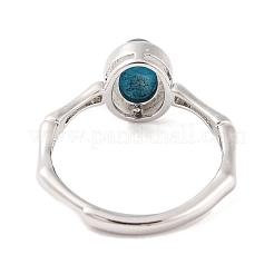 Anillos ajustables ovalados de apatita natural&nbsp;RJEW-Q817-04P-05
