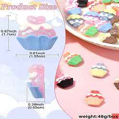 30 Stück 6 Farben Harz Cabochons&nbsp;CRES-CJ0001-72