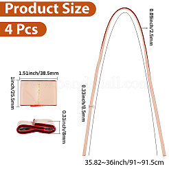 4 cordon de serrage en cuir PU pour sac seau&nbsp;AJEW-CL0001-30B