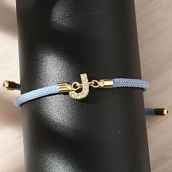 Bracelets réglables en nylon&nbsp;BJEW-C096-01G-10