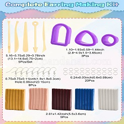 DIY-Sets zum Herstellen von Ohrhängern aus Polymer-Ton&nbsp;DIY-YWC0005-05B