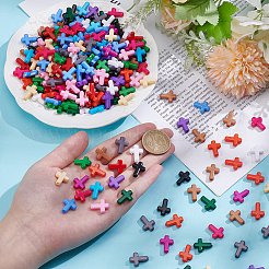 300pcs 15 Farben undurchsichtige Acrylperlen&nbsp;SACR-UN0001-04