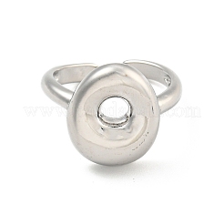 Anillos de puño abiertos con letras de latón para mujer&nbsp;RJEW-G313-01O-P