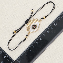 Braccialetto di perline intrecciate con semi di miyuki&nbsp;BJEW-A121-13B