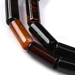 Hebras de cuentas de ágata natural teñidas y calentadas.&nbsp;G-G177-H01-01B