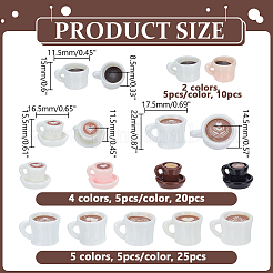55 Stück 11 Stile Harz Kaffee Miniatur Ornamente&nbsp;DOLL-AR0001-01