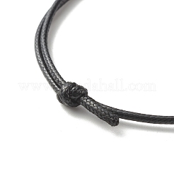 Bracciale con cordino regolabile con perline smaltate acriliche a fiore per ragazze adolescenti&nbsp;BJEW-JB07047