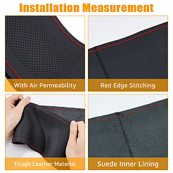 Housse de volant en cuir microfibre et nylon cousue à la main&nbsp;FIND-FH0006-64B