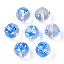 Transparentes Glas mit Emailleperlen&nbsp;LAMP-T011-18A