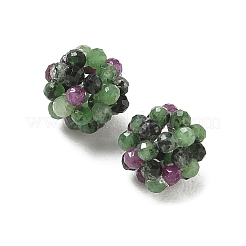 Perle intrecciate di rubino naturale in zoisite&nbsp;GG-CBA2E9C-F11-01
