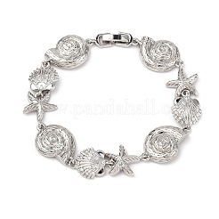 Bracciali in ottone micro pavé con zirconi cubici trasparenti per donna&nbsp;BJEW-H209-09B-P