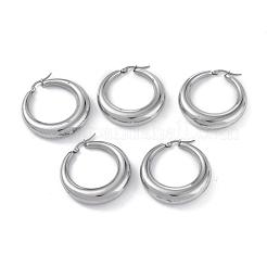 Pendientes de aro de acero inoxidable 304 resistentes al deslustre&nbsp;EJEW-O032-02P